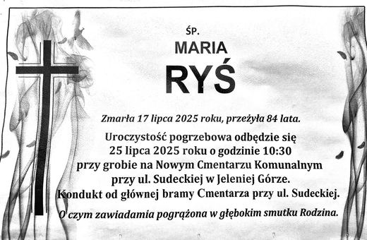 Zmarła Maria Ryś