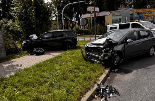Urwało koło na Sobieszowskiej