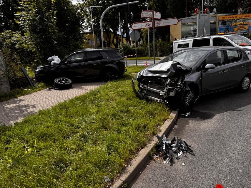 Urwało koło na Sobieszowskiej