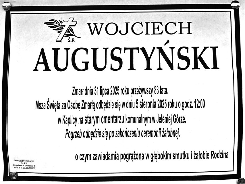 Zmarł Wojciech Augustyński