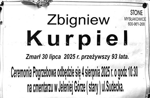 Zmarł Zbigniew Kurpiel