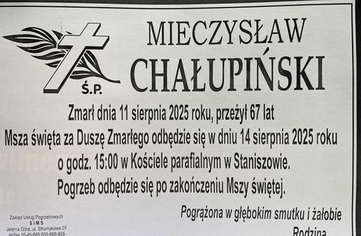 Zmarł Mieczysław Chałupiński