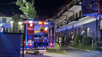 Ewakuacja gości z hotelu w Karpaczu