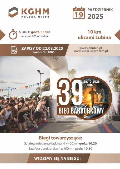 Trwają zapisy na Bieg Barbórkowy 2025