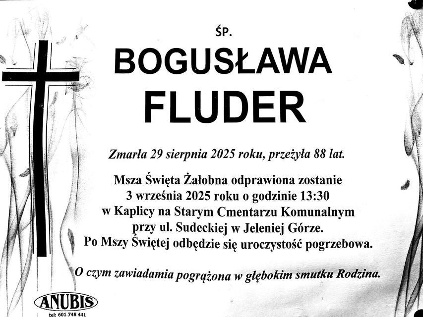 Zmarła Bogusława Fluder