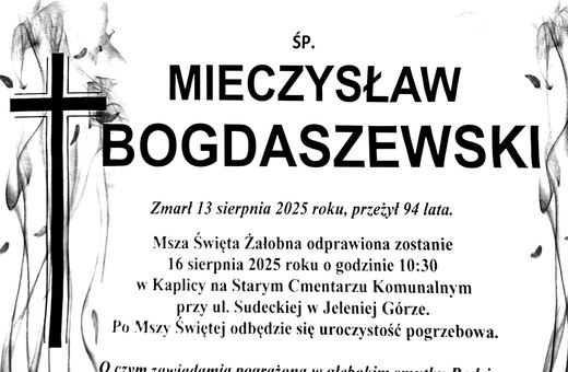 Zmarł Mieczysław Bogdaszewski