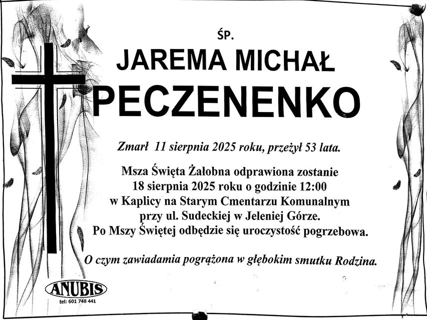 Zmarł Jarema Michał Peczenenko
