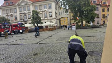 Ewakuacja w centrum Jeleniej Góry
