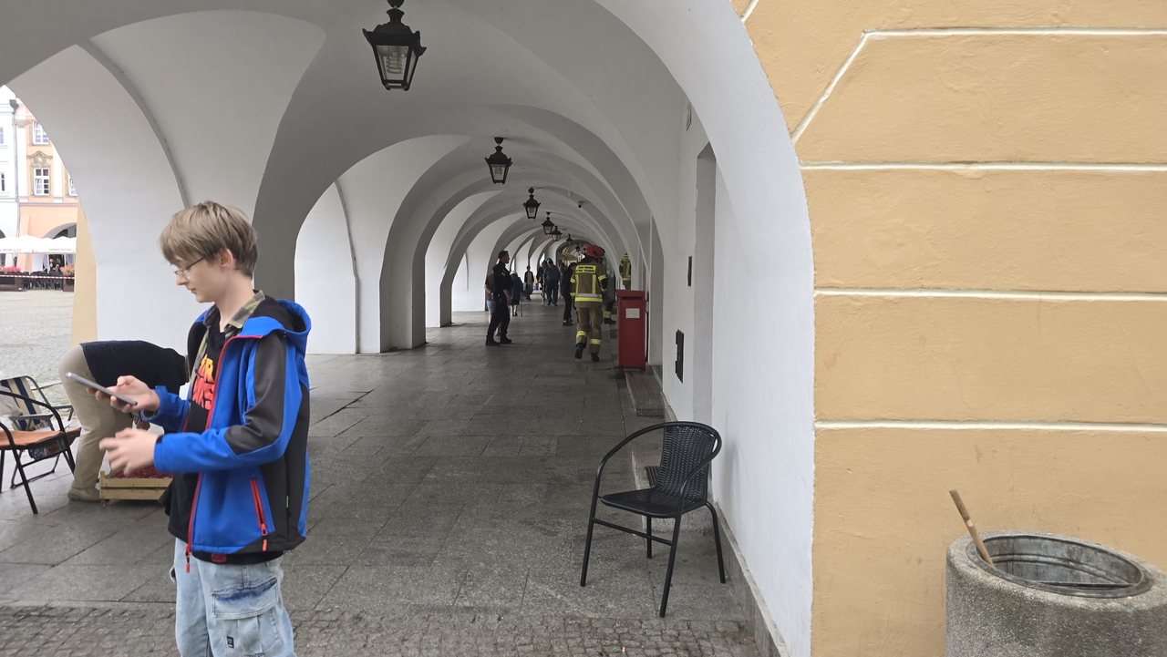 Ewakuacja w centrum Jeleniej Góry