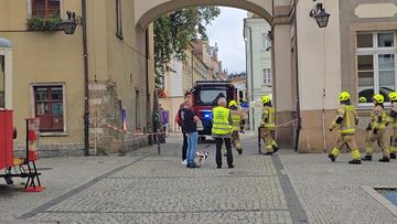Ewakuacja w centrum Jeleniej Góry