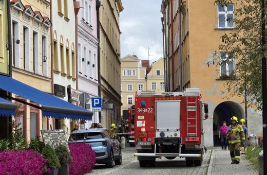 Ewakuacja w centrum Jeleniej Góry