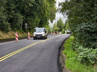 Jest już nowy asfalt na drodze wylotowej na Zgorzelec