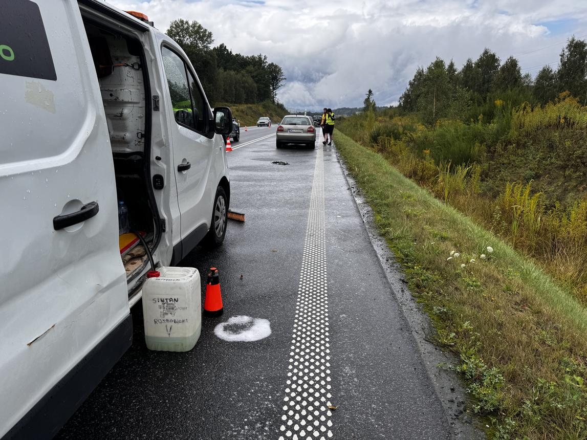 Kolizja na obwodnicy Maciejowej