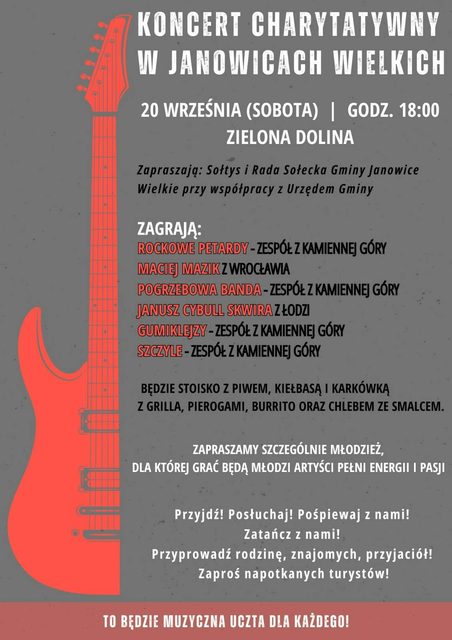 Koncert charytatywny w Janowicach Wielkich