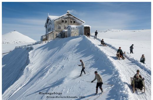 Otuleni śniegiem w Karkonoszach
