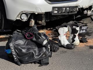 Zderzenie motocykla z samochodem