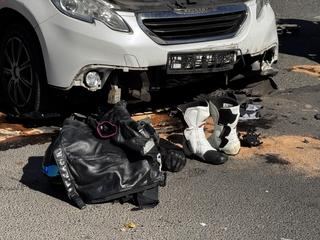 Zderzenie motocykla z samochodem