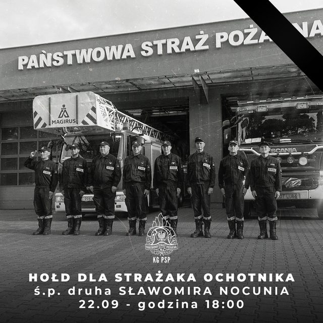 Strażacy oddadzą hołd zmarłemu