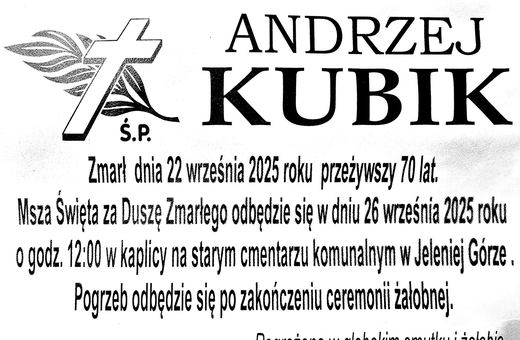 Zmarł Andrzej Kubik