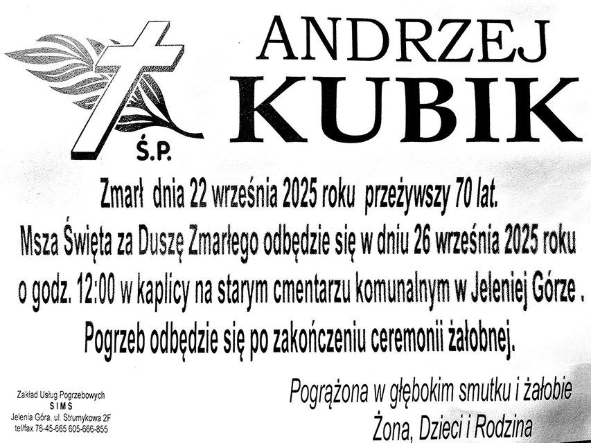 Zmarł Andrzej Kubik