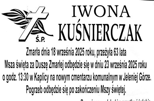 Zmarła Iwona Kuśnierczak