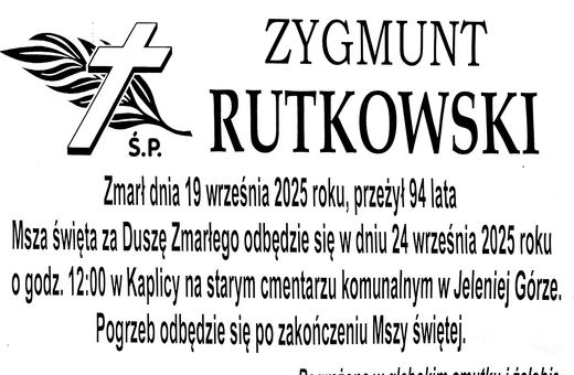 Zmarł Zygmunt Rutkowski