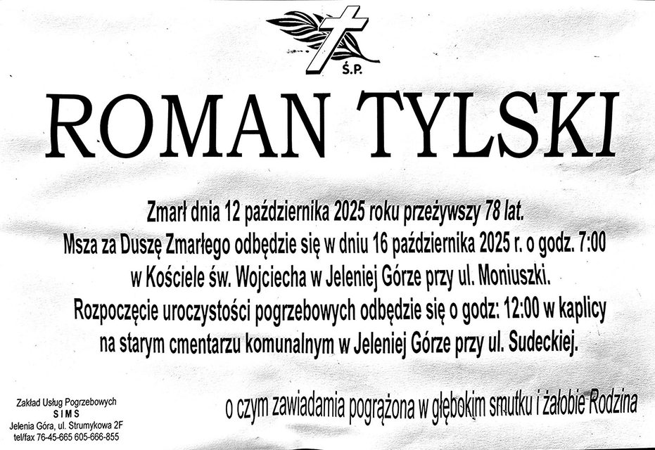 Zmarł Roman Tylski