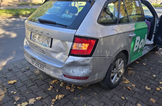Bolt – stłuczka z Dacią