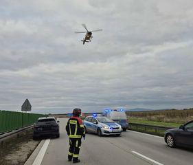 Dachowanie na autostradzie
