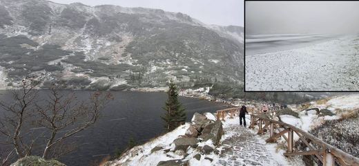 Pierwszy śnieg w Jakuszycach i kolejny w Karkonoszach