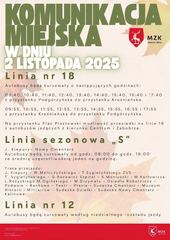 Wszystkich Świętych – darmowa komunikacja miejska