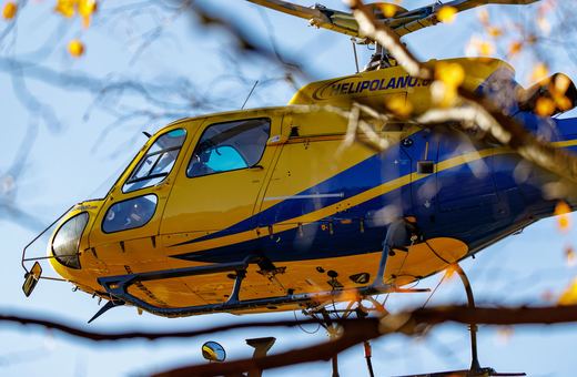 Helikopter nad Karkonoszami