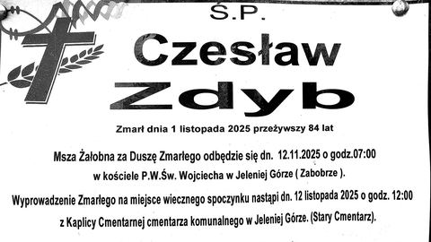 Zmarł Czesław Zdyb