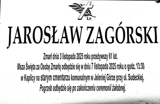 Zmarł Jarosław Zagórski