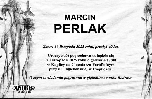 Zmarł Marcin Perlak