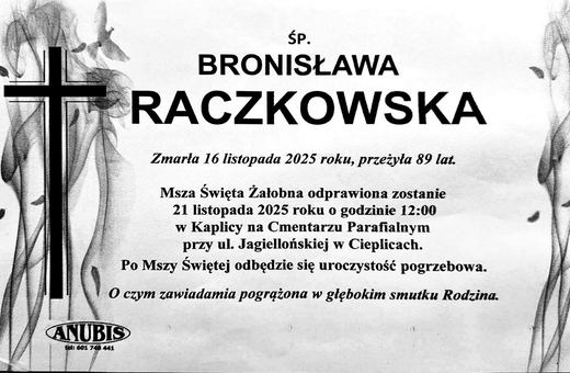 Zmarła Bronisława Raczkowska