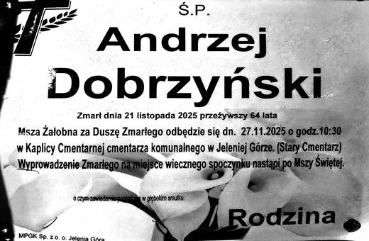 Zmarł Andrzej Dobrzyński