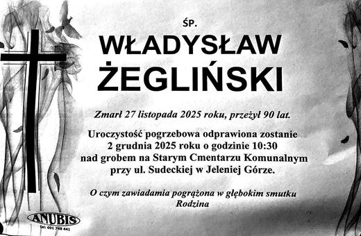 Zmarł Władysław Żegliński