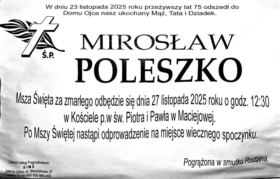Zmarł Mirosław Poleszko
