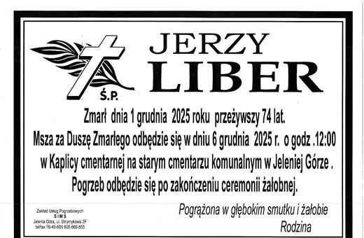 Zmarł Jerzy Liber – były jeleniogórski radny