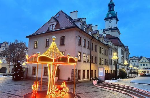 Centrum świątecznie przystrojone