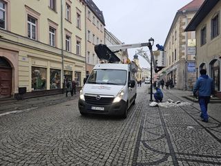 Centrum świątecznie przystrojone