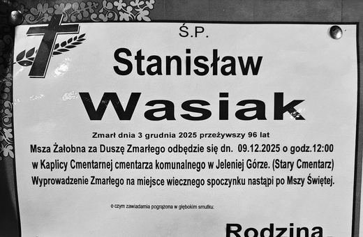 Zmarł Stanisław Wasiak