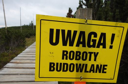 Remonty na szlakach – idź ostrożnie