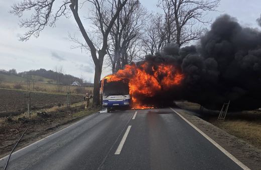 Spalił się autobus