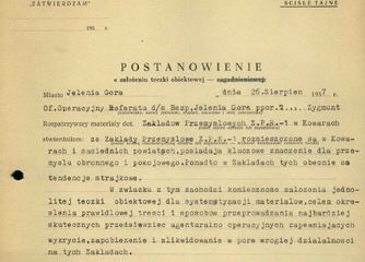 Ściśle tajny obiekt w Kowarach i jego zabezpieczenie kontrwywiadowcze