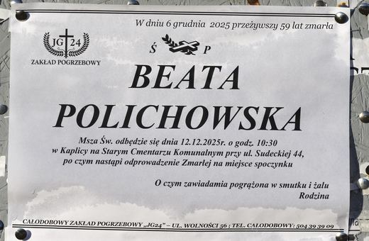 Zmarła Beata Polichowska