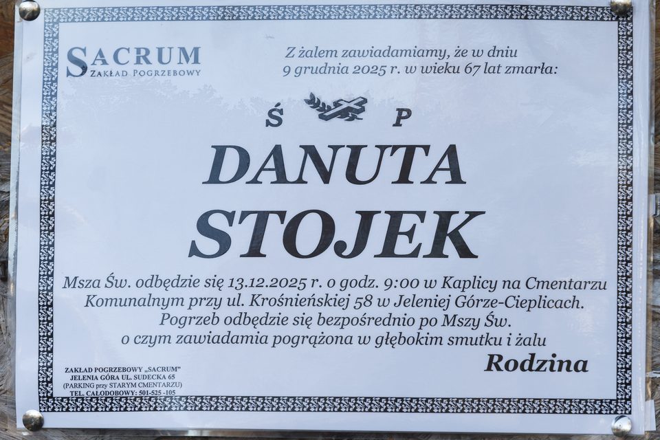 Zmarła Danuta Stojek
