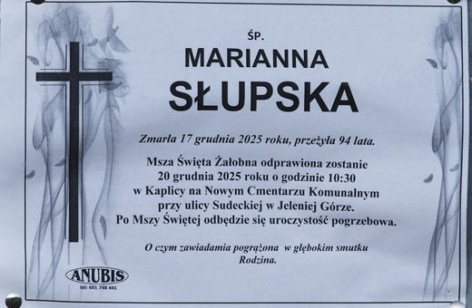 Zmarła Marianna Słupska