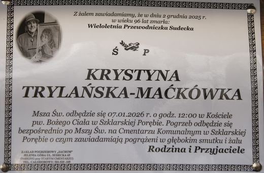 Zmarła Krystyna Trylańska–Maćkówka